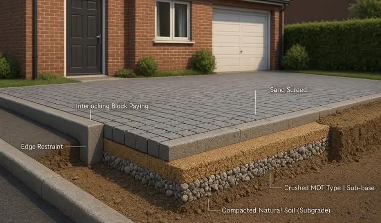 Expert driveway design with visual landscaping harmony