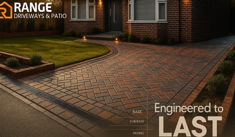 Well-built block paved driveway in Morden with proper drainage