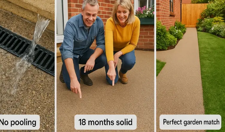 Morden residential driveway built with technical precision
